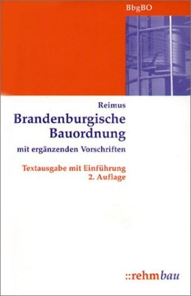 Brandenburgische Bauordnung mit ergänzenden Vorschriften: Textausgabe mit Einführung Books