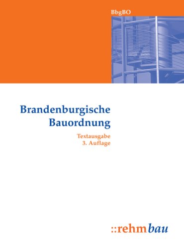 Brandenburgische Bauordnung: Textausgabe Books