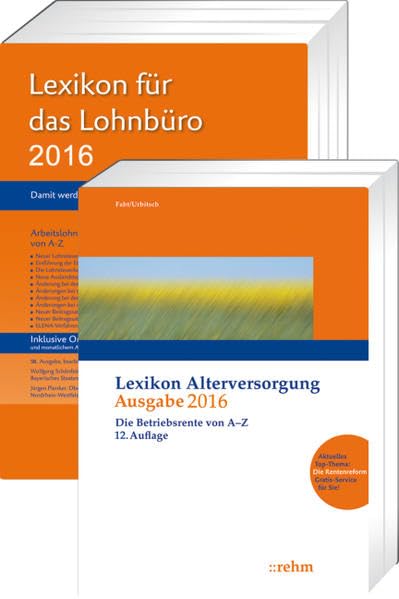 Buchpaket Lexikon für das Lohnbüro und Lexikon Altersversorgung 2016 Law