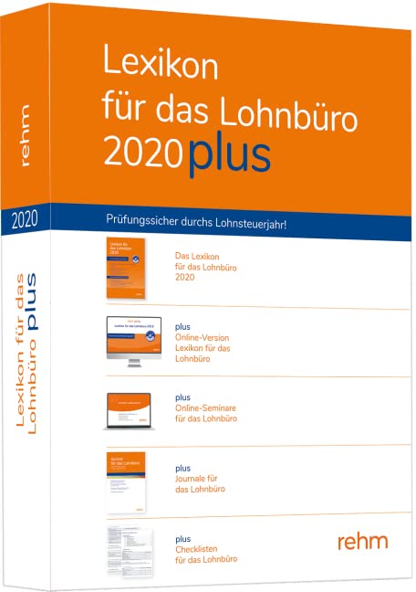 Lexikon für das Lohnbüro 2020 plus: Prüfungssicher durchs Lohnsteuerjahr!. Das Lexikon für das Lohnbüro 2019. Plus Online-Version. Plus ... Journale. Plus Checklisten für das Lohnbüro Law