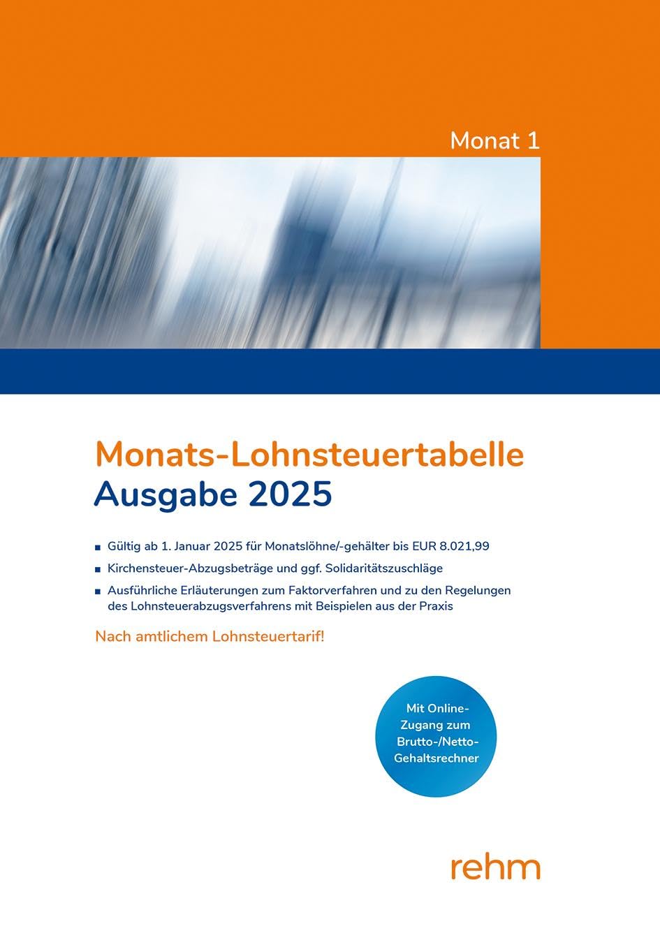 Monats-Lohnsteuertabelle 2025 Law