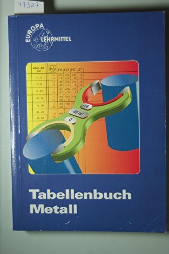 Tabellenbuch Metall (ohne Formelsammlung): Tabellen, Formeln und Normen für das Rechnen, Zeichnen und Fertigen (Europa-Fachbuchreihe für metallverarbeitende Berufe) Business & Technology