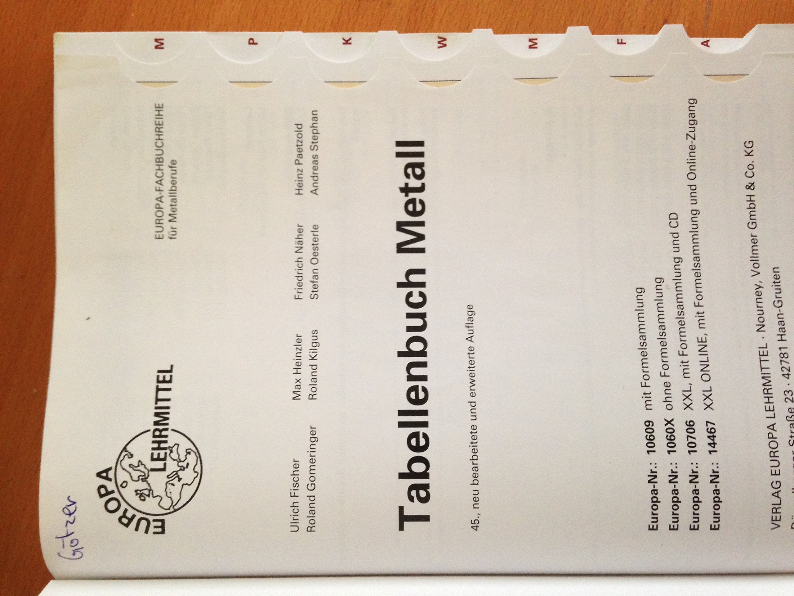 Tabellenbuch Metall: mit Formelsammlung Business, Finance & Career Books