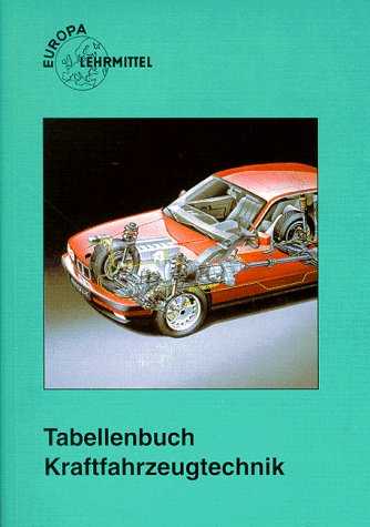 Tabellenbuch Kraftfahrzeugtechnik (mit Formelsammlung): Tabellen - Formeln - Übersichten - Normen für Rechnen, Fachkunde, Werkstoffkunde, Zeichnen (Europa-Fachbuchreihe Kraftfahrzeugtechnik) Business & Technology