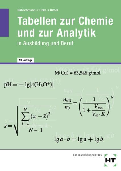 Tabellen zur Chemie und zur Analytik Study Guides