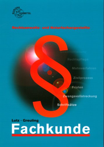 Fachkunde Rechtsanwalts - und Notarfachangestellte Business, Finance & Career