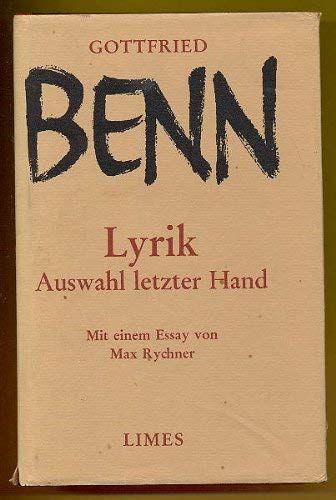 Lyrik : Auswahl letzter Hand Books