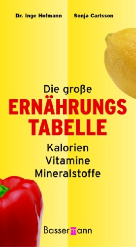 Die große Ernährungstabelle Kalorien, Vitamine, Mineralstofftabelle Health, Nutrition & Fitness