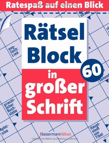 Rätselblock in großer Schrift 60 Leisure & Fun