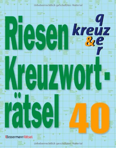 Riesen-Kreuzworträtsel 40 Leisure & Fun