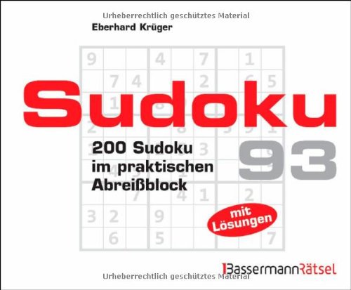 Sudoku Block 93: 200 Sudoku im praktischen Abreißblock Leisure & Fun