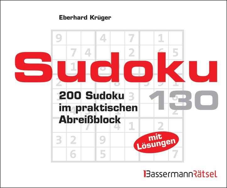 Sudoku Block 130: 200 Sudoku im praktischen Abreißblock book