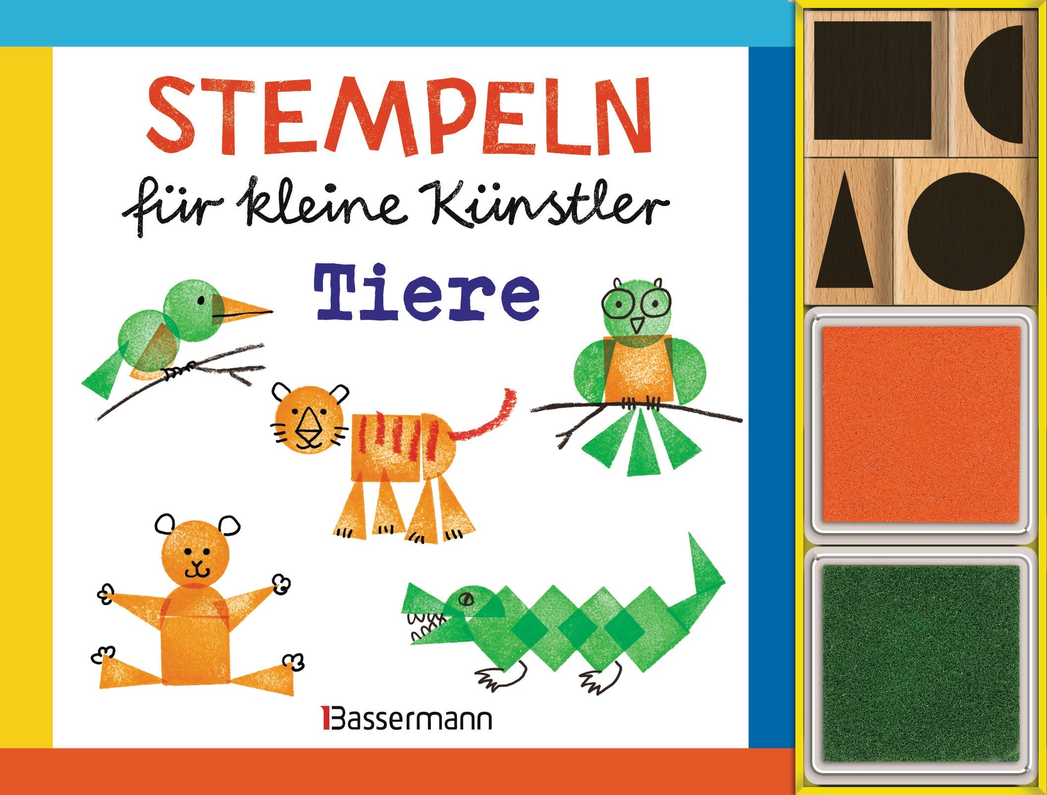 Stempeln für kleine Künstler - Tiere-Set: Mit 4 Holzstempeln und 2 Stempelkissen Tiptoi & Games