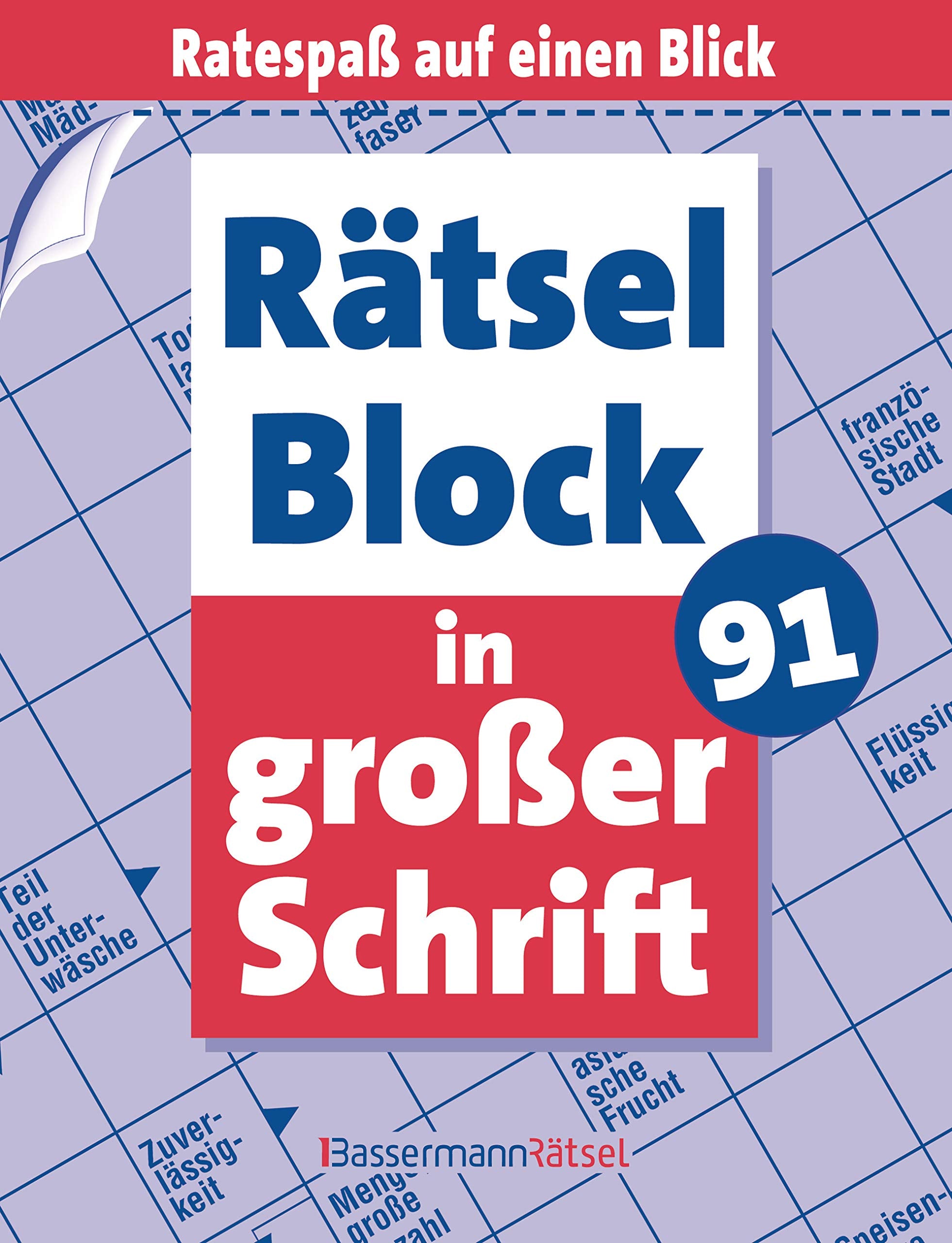 Rätselblock in großer Schrift 91: Ratespaß auf einen Blick Leisure & Fun