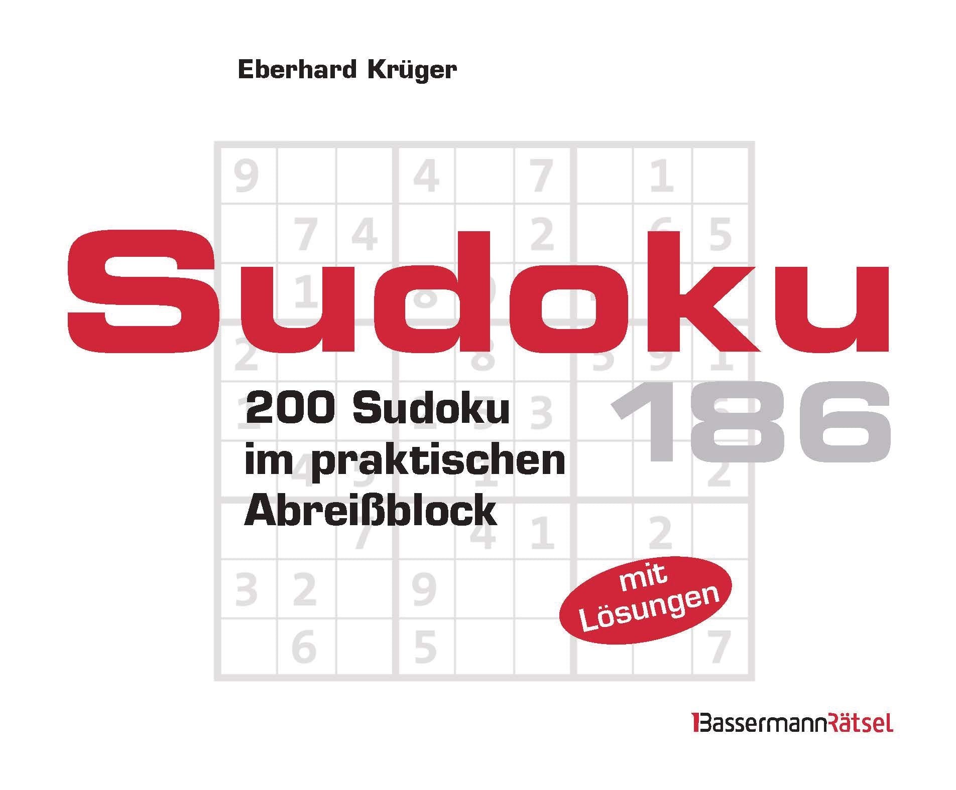 Sudoku Block 186: 200 Sudoku im praktischen Abreißblock Books