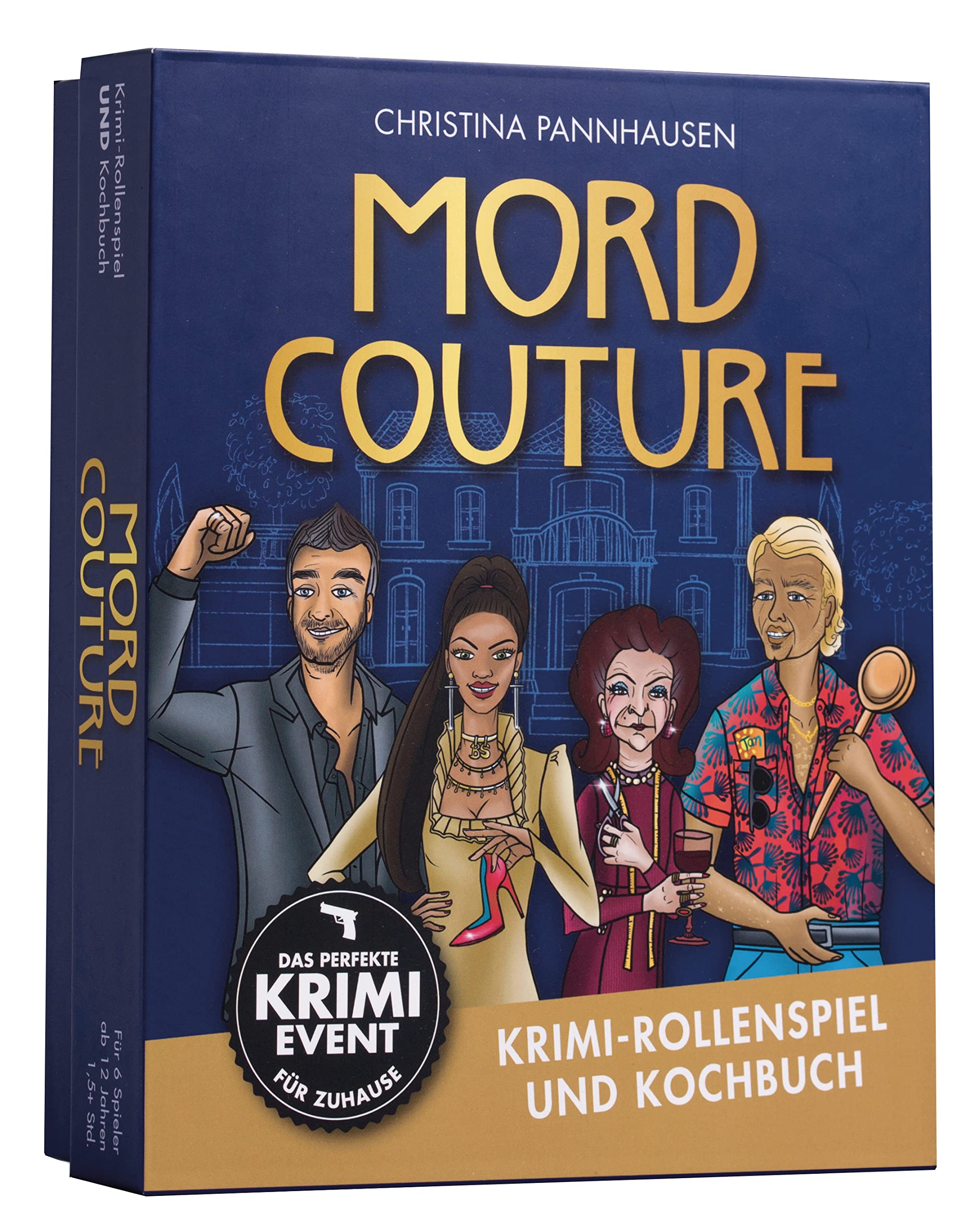 Mord Couture. Krimi-Rollenspiel und Kochbuch. Das perfekte Krimi-Event für Zuhause. Für 6 Spieler ab 12 Jahren Humour & Satire