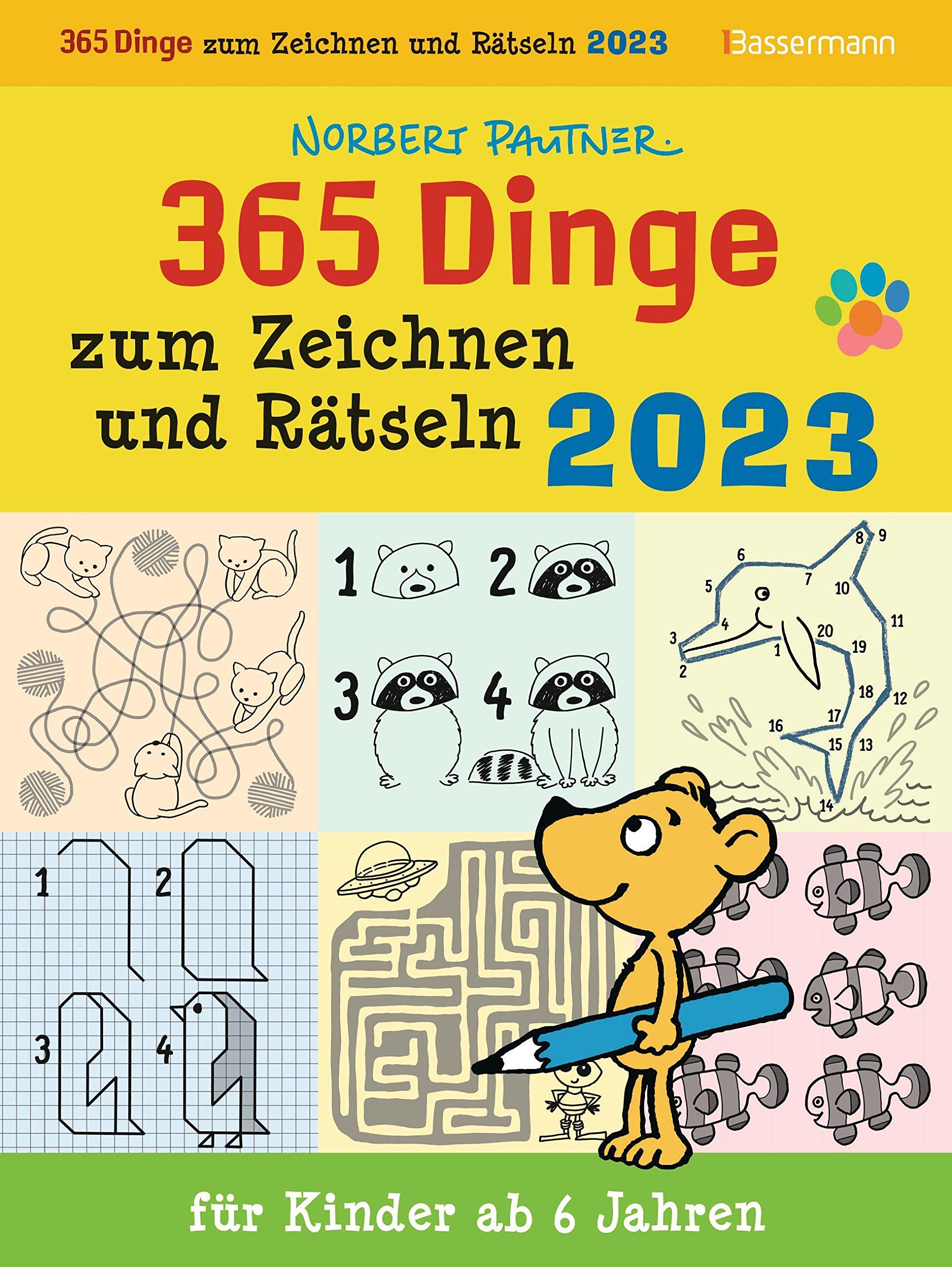 365 Dinge zum Zeichnen und Rätseln für Kinder ab 6 Jahren. ABK 2023 Calendars