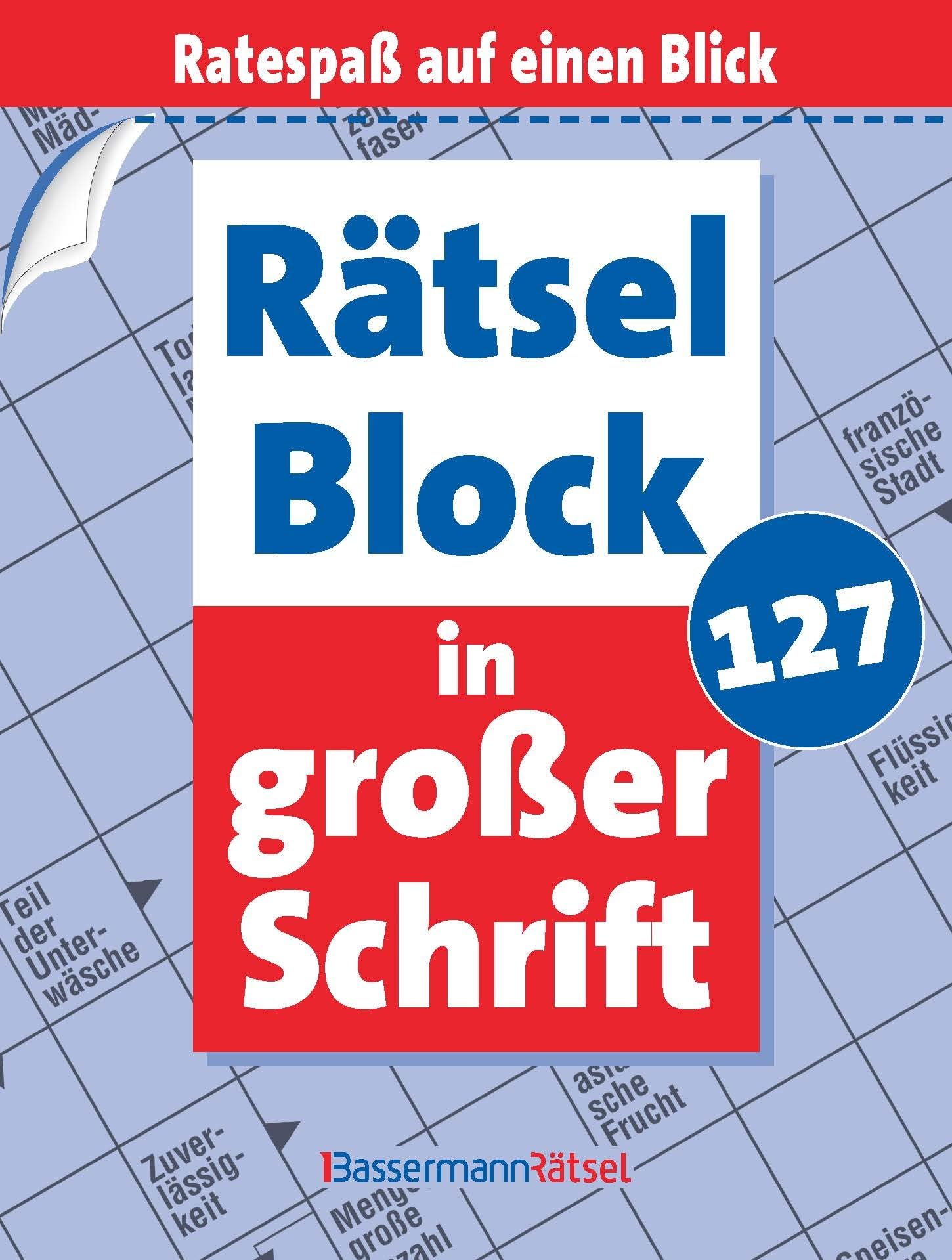 Rätselblock in großer Schrift 127 Leisure & Fun