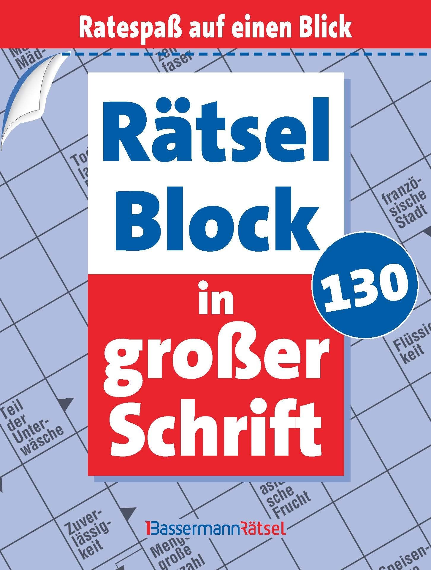 Rätselblock in großer Schrift 130 Leisure & Fun