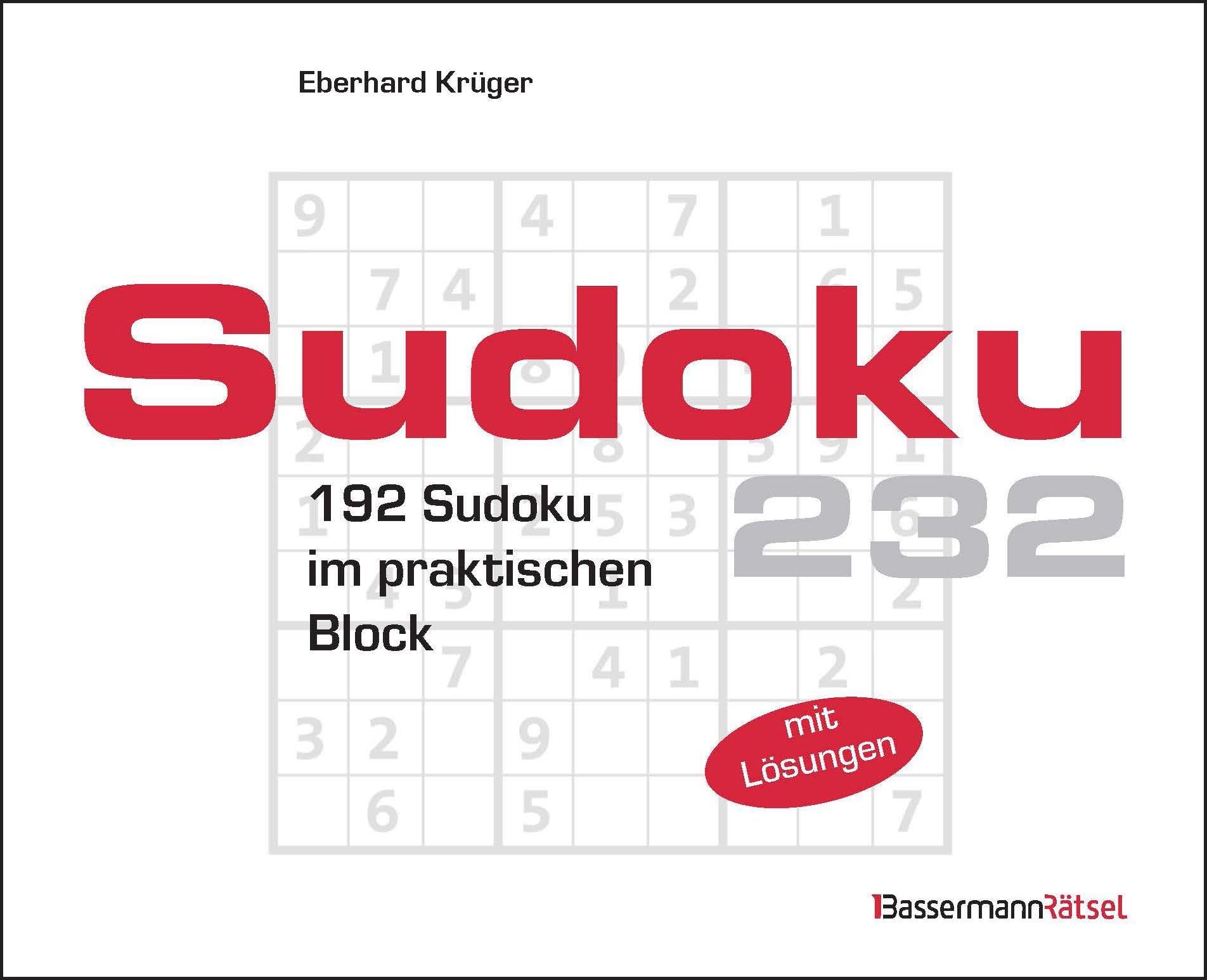 Sudokublock 232: 192 Sudoku im praktischen Block Leisure & Fun