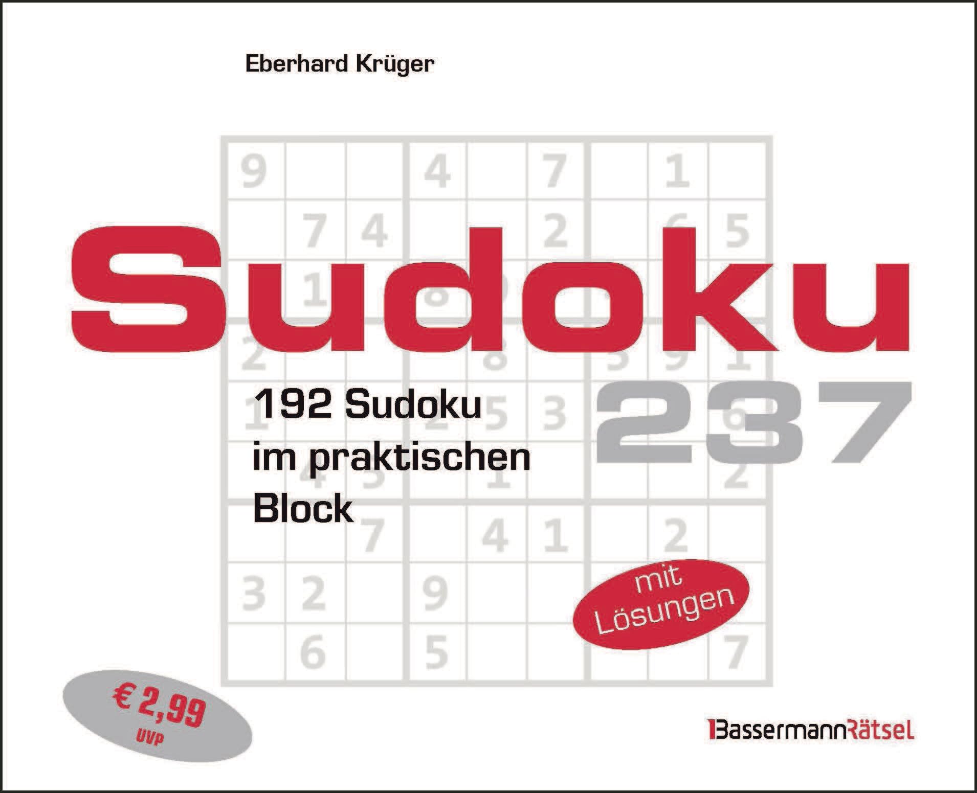 Sudokublock 237: 192 Sudoku im praktischen Block Leisure & Fun