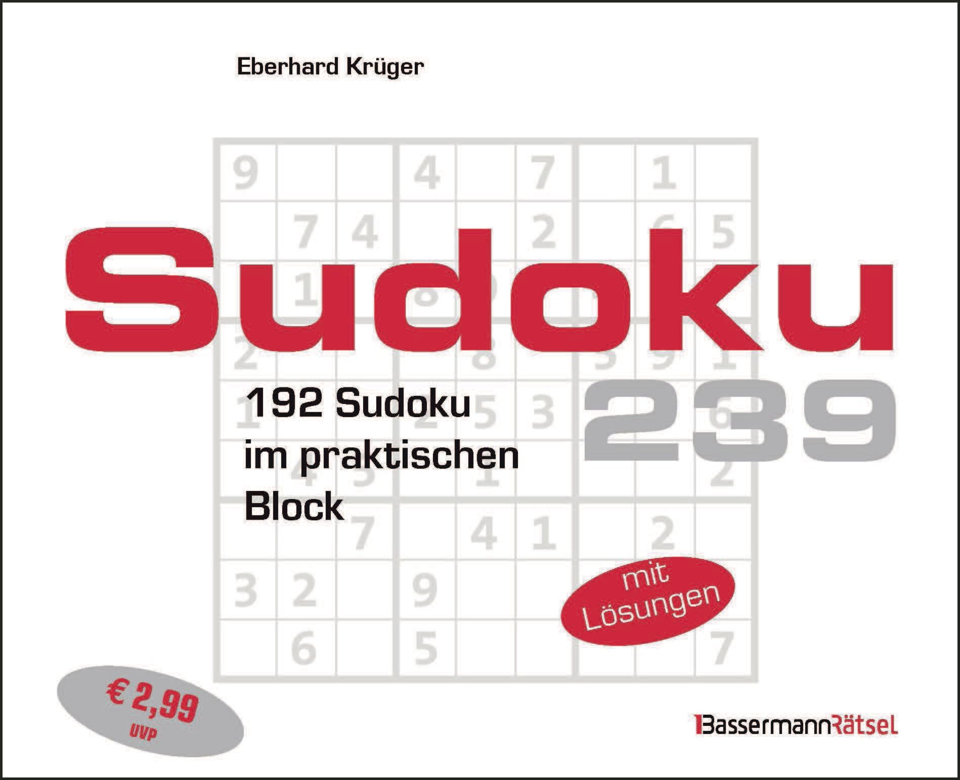 Sudokublock 239: 192 Sudoku im praktischen Block Leisure & Fun