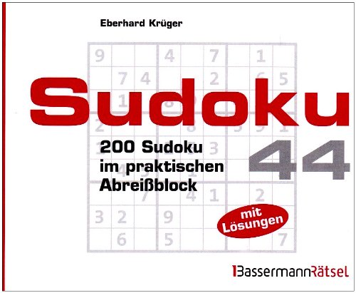 Sudoku Block 44 - 5er-Einheit: 200 Sudoku im praktischen Abreißblock Leisure & Fun