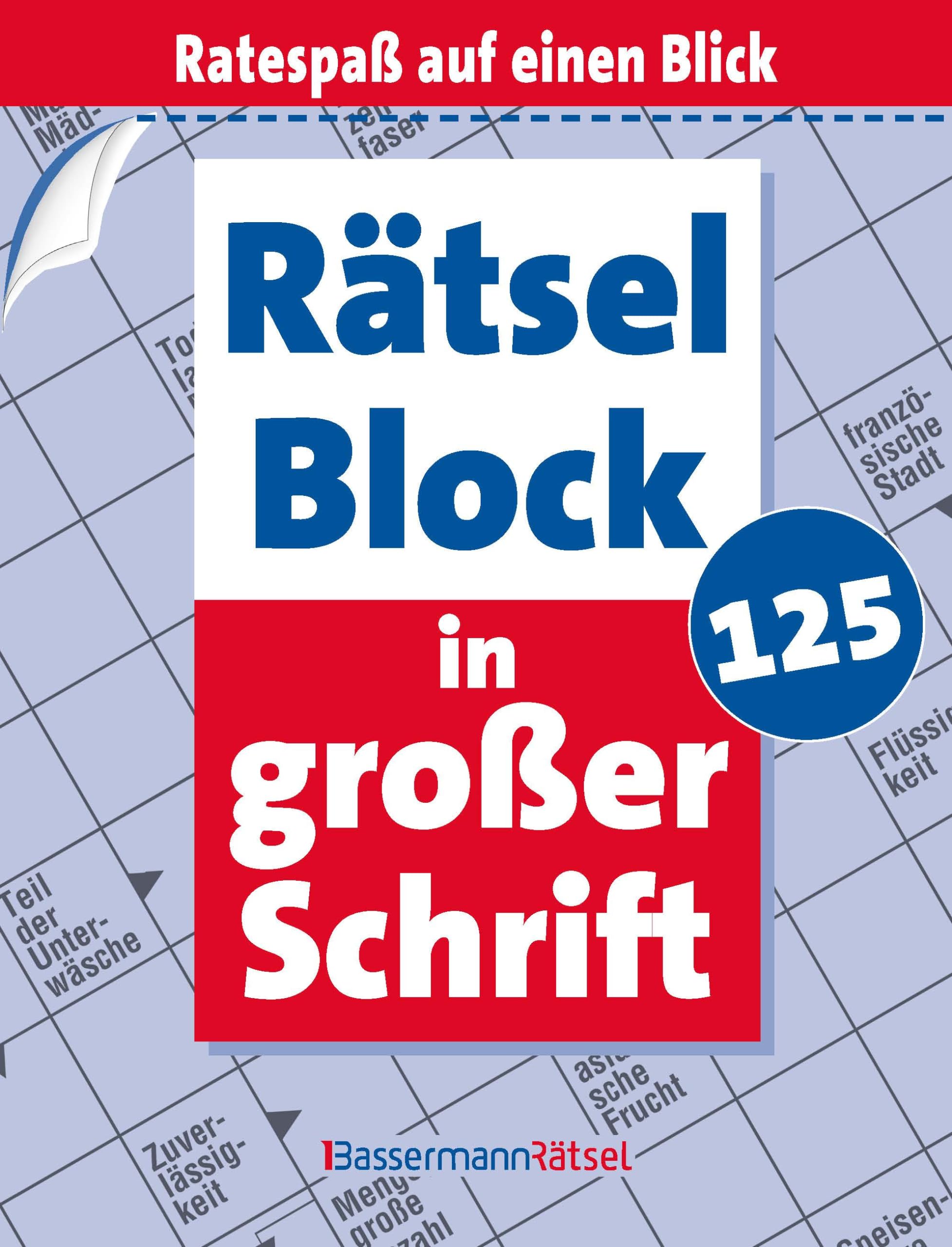 Rätselblock in großer Schrift 125 (5 Exemplare à 2,99 EUR) Leisure & Fun