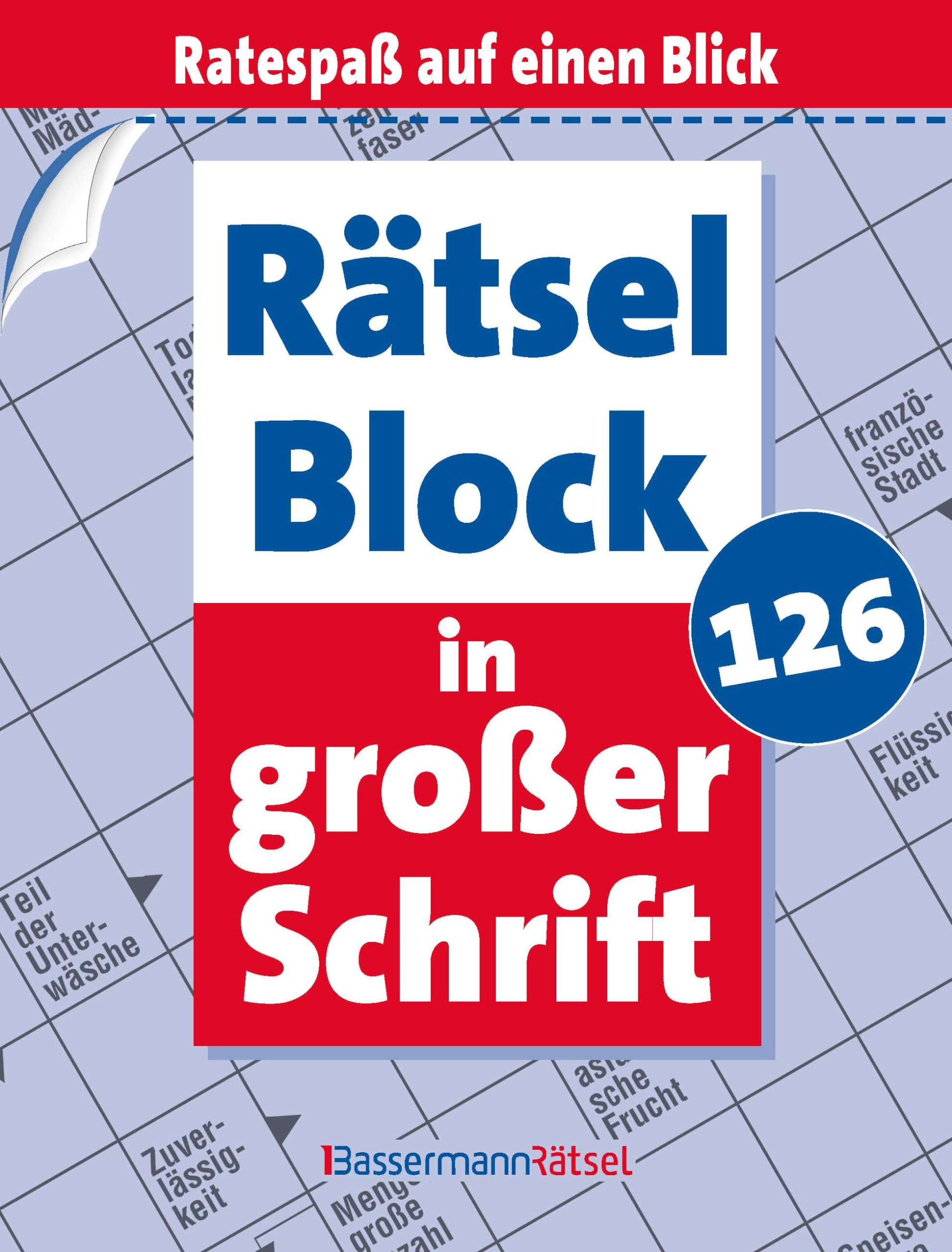 Rätselblock in großer Schrift 126 (5 Exemplare à 2,99 €) Leisure & Fun