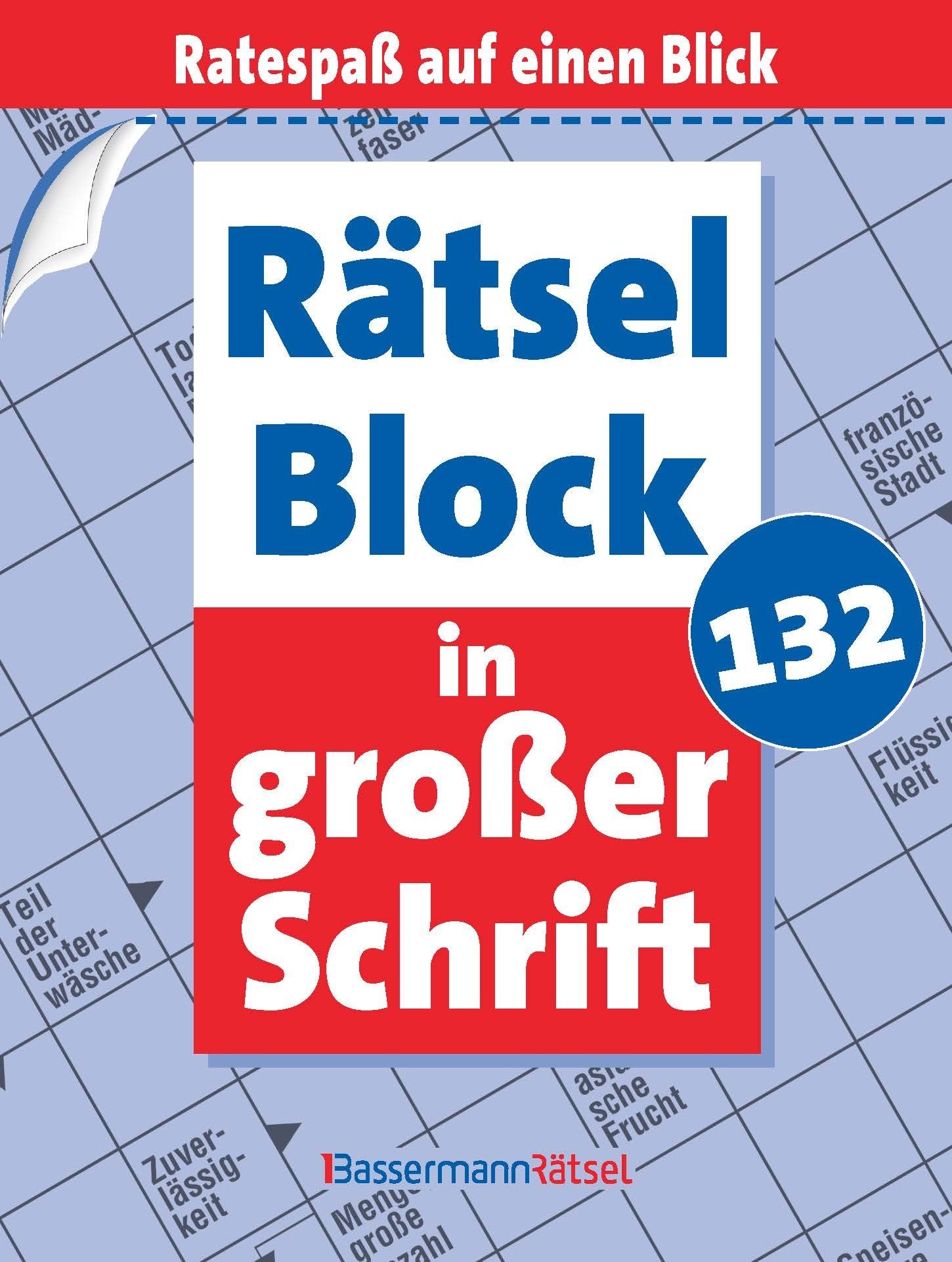 Rätselblock in großer Schrift 132 (5 Exemplare à 2,99 EUR) Leisure & Fun