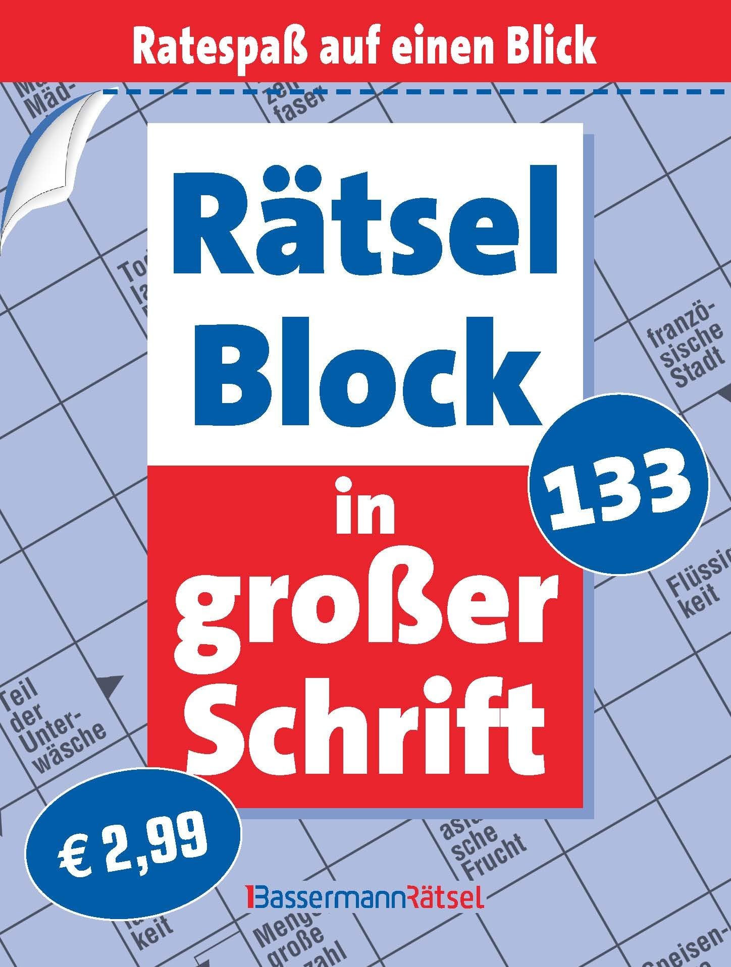 Rätselblock in großer Schrift 133 (5 Exemplare à 2,99 EUR) Books