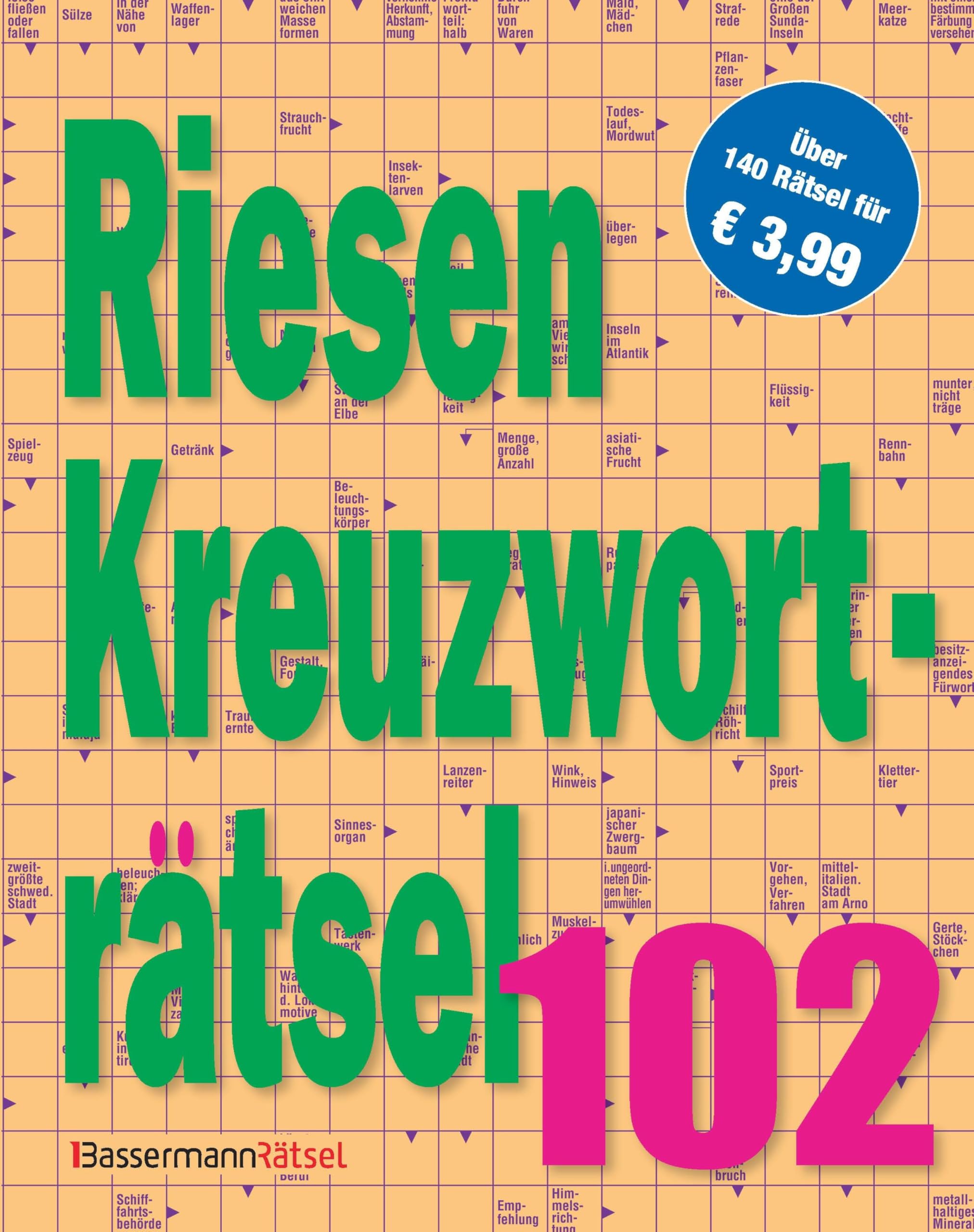 Riesen-Kreuzworträtsel 102 (5 Exemplare à 3,99 EUR) Leisure & Fun