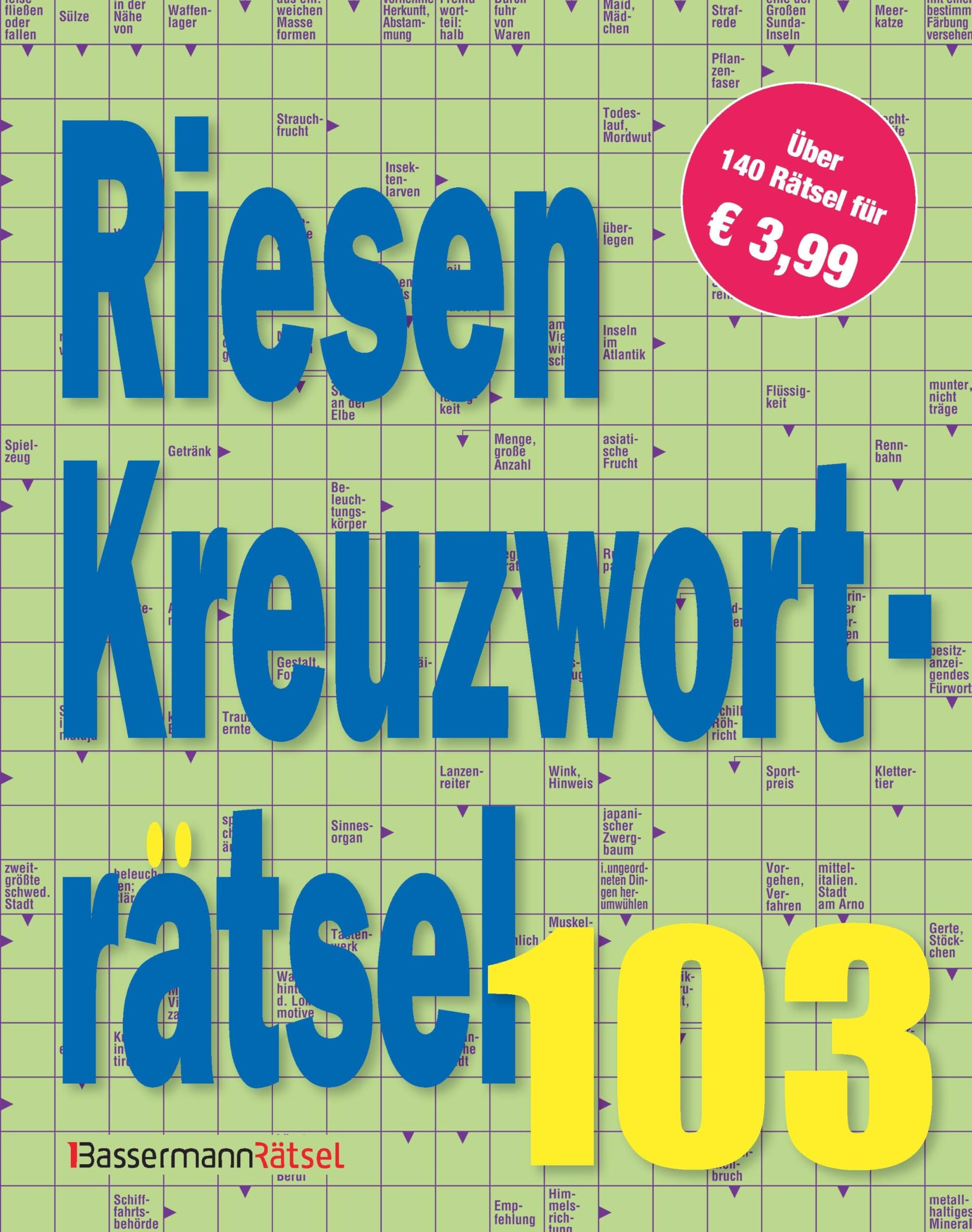 Riesen-Kreuzworträtsel 103 (5 Exemplare à 3,99 EUR) Books