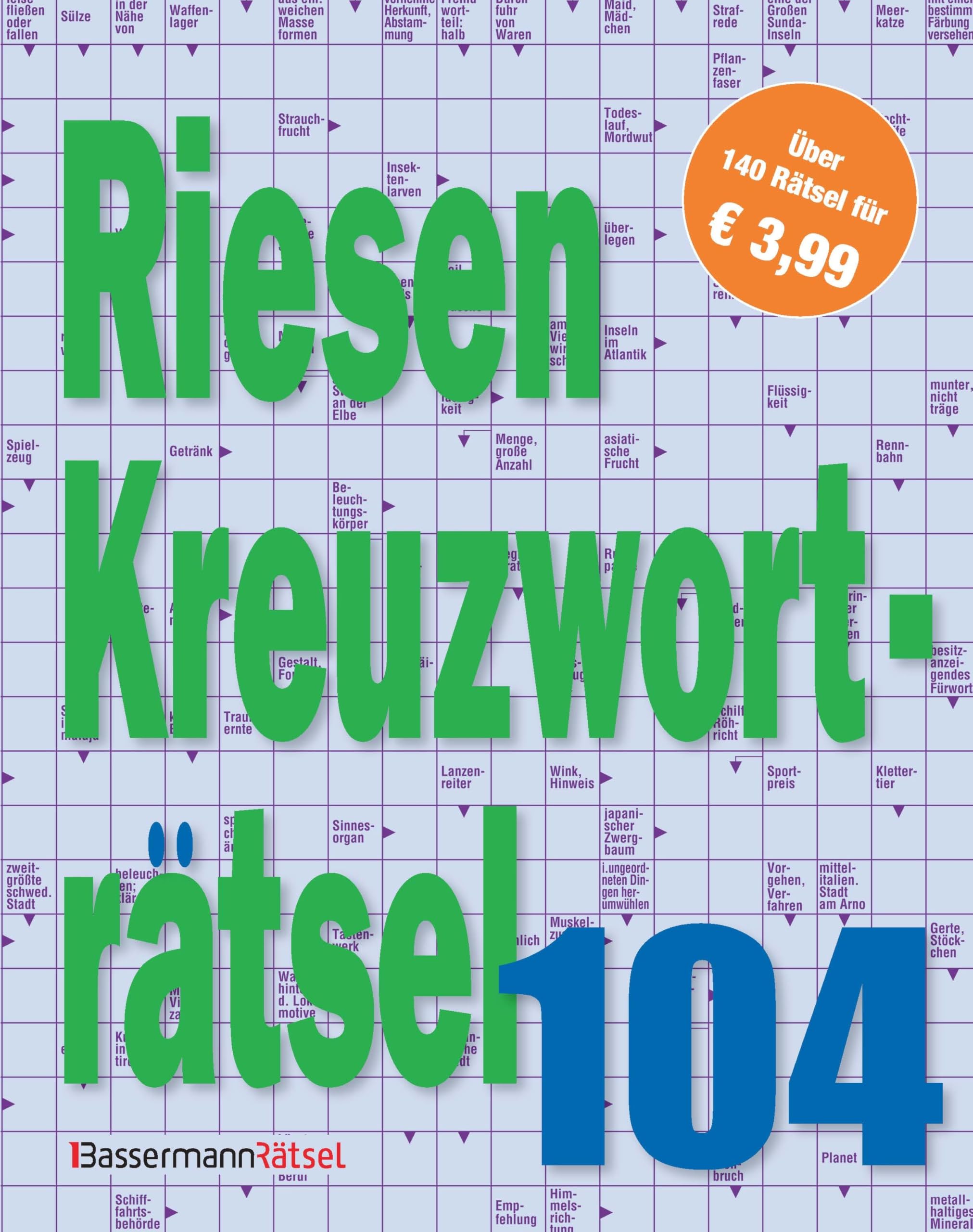 Riesen-Kreuzworträtsel 104 (5 Exemplare à 3,99 EUR) Leisure & Fun