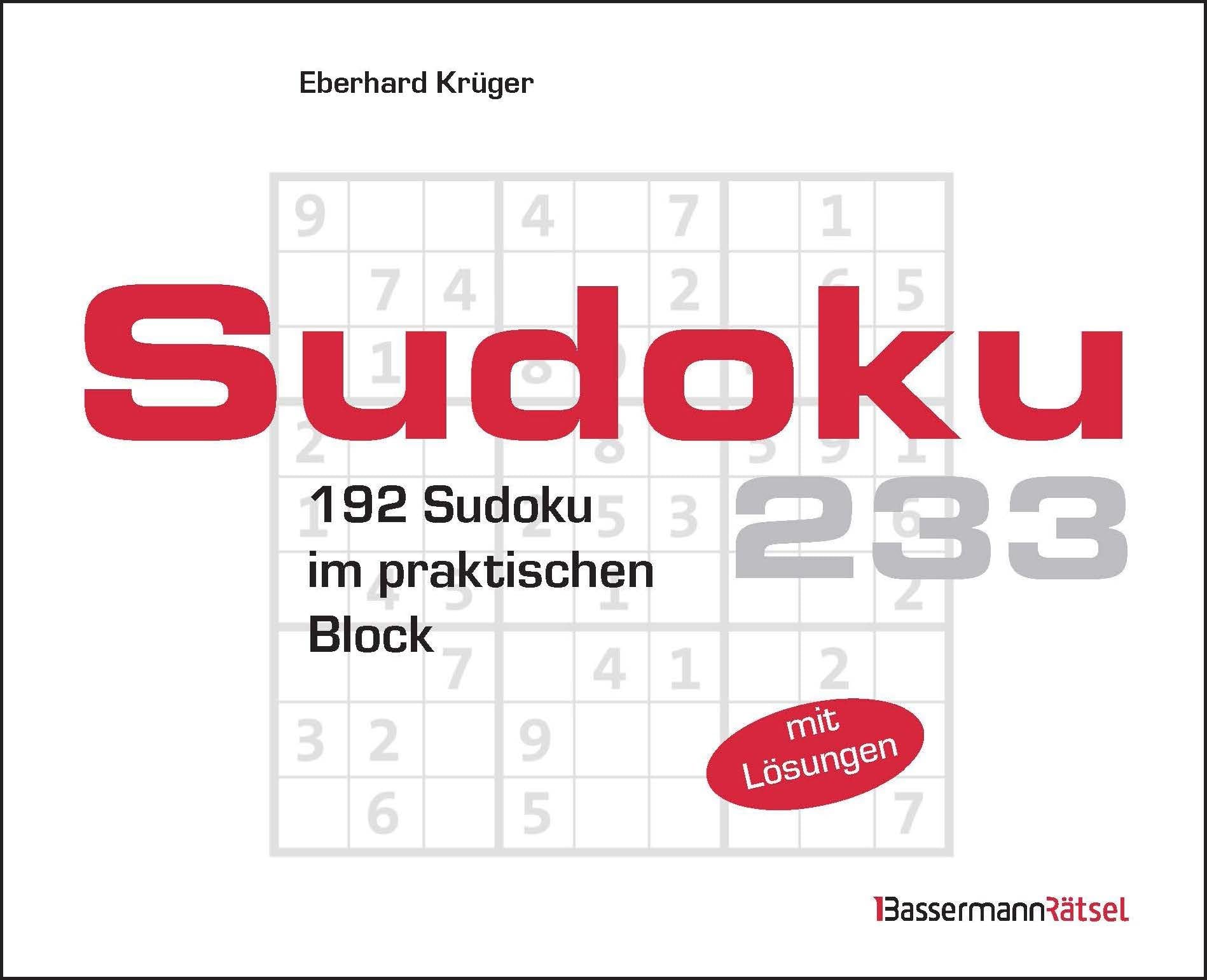 Sudokublock 233 (5 Exemplare à 2,99 EUR) Leisure & Fun