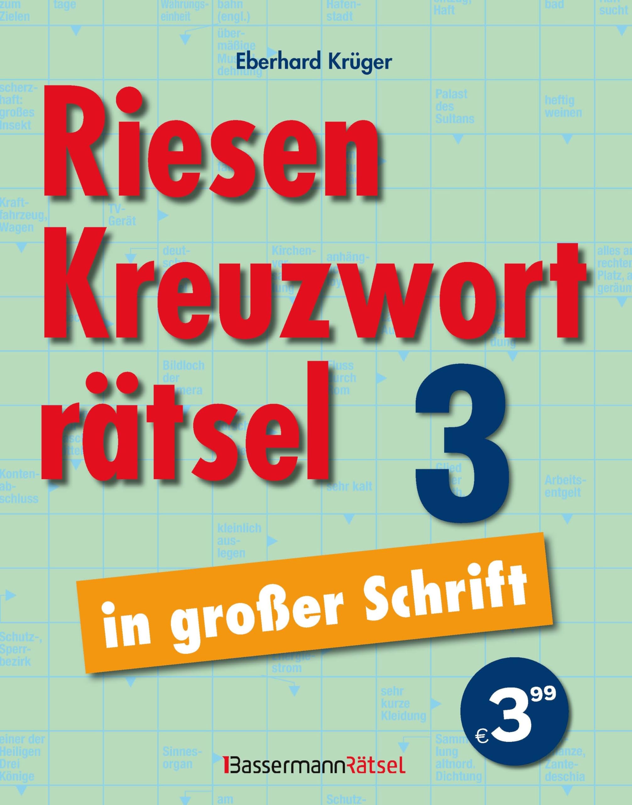 Riesen-Kreuzworträtsel in großer Schrift 3 (5 Exemplare à 3,99 EUR) Books