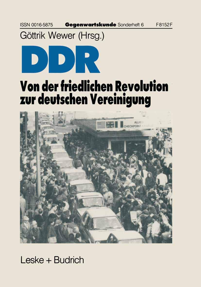 DDR ― Von der friedlichen Revolution zur deutschen Vereinigung (Gegenwartskunde - Sonderheft) Law