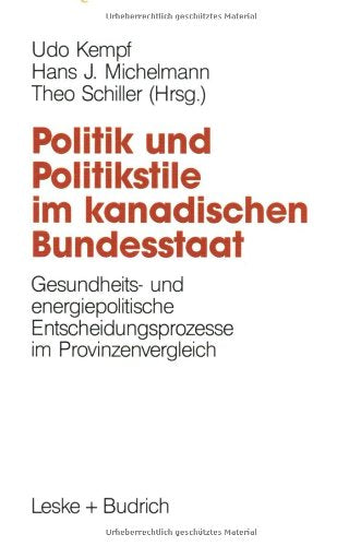 Politik Und Politikstile in Kanada book