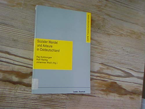 Sozialer Wandel und Akteure in Ostdeutschland: Empirische Befunde und theoretische Ansätze (Transformationsprozesse: Schriftenreihe der Kommission für ... Wandels in den neuen Bundesländern (KSPW)) Law Books