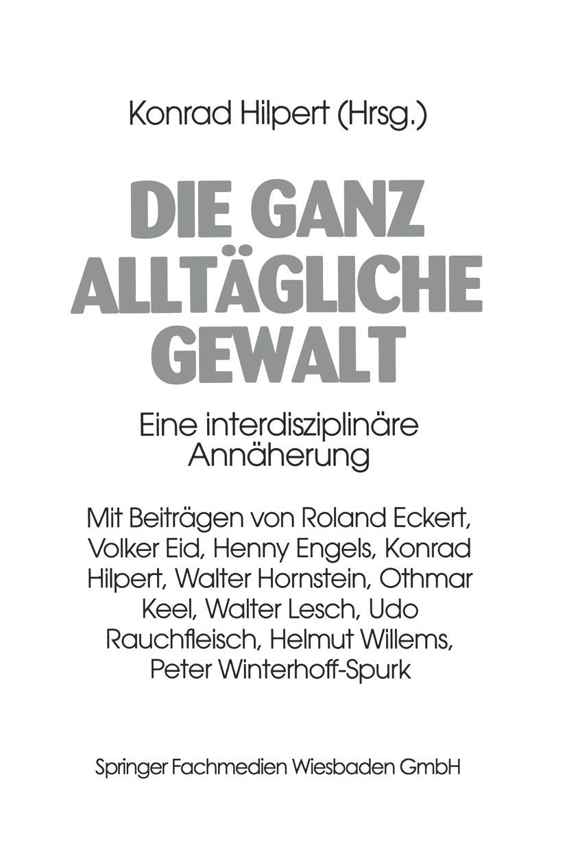 Die ganz alltägliche Gewalt Psychology