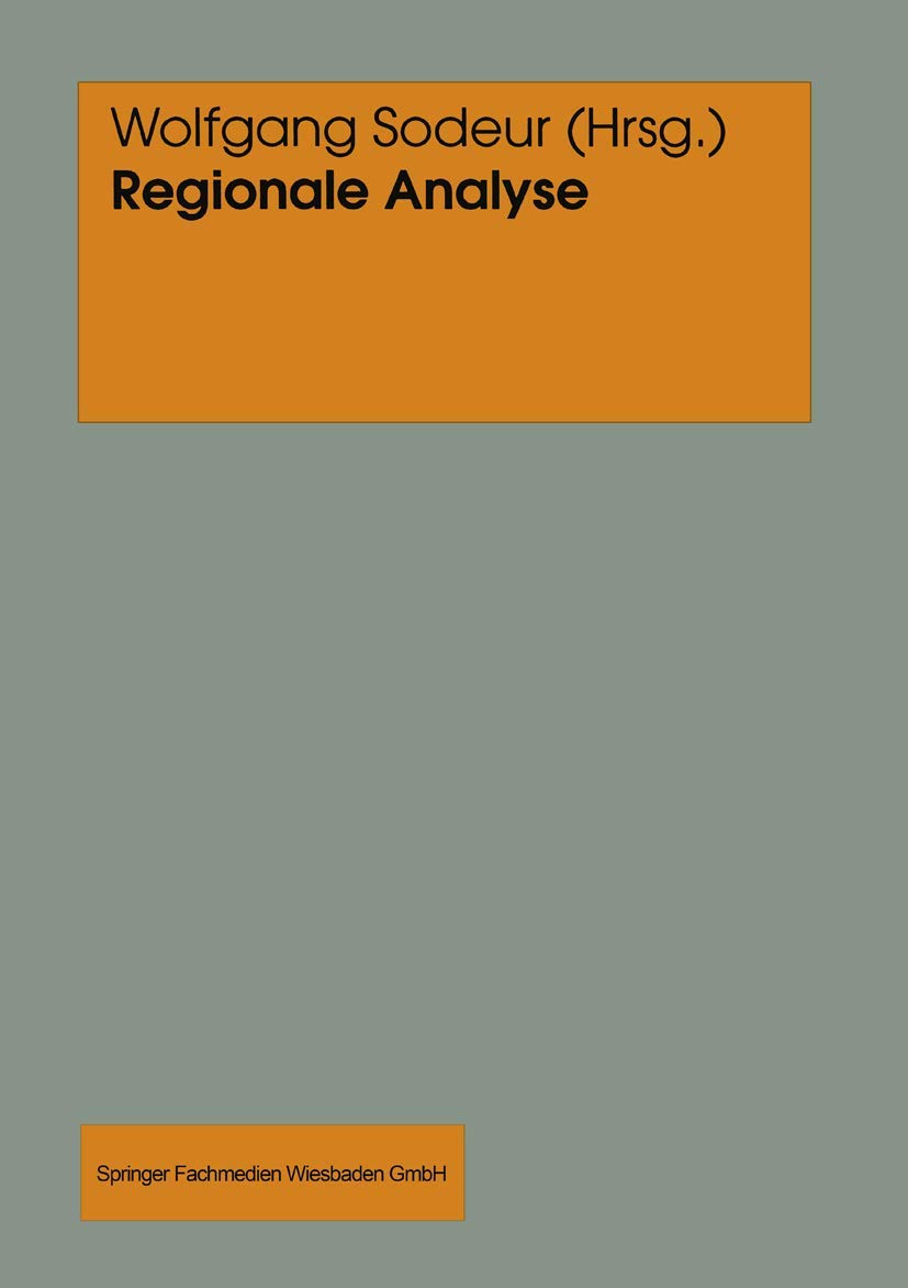 Regionale Analyse mit kleinen Gebietseinheiten (German Edition) Law