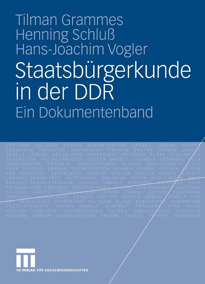 Staatsbürgerkunde in der DDR: Ein Dokumentenband Education & Training
