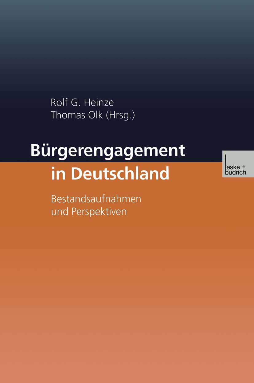 Bürgerengagement in Deutschland: Bestandsaufnahme und Perspektiven Law