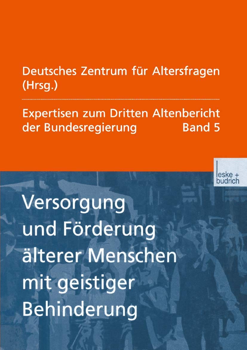 Versorgung und Förderung älterer Menschen mit geistiger Behinderung Law