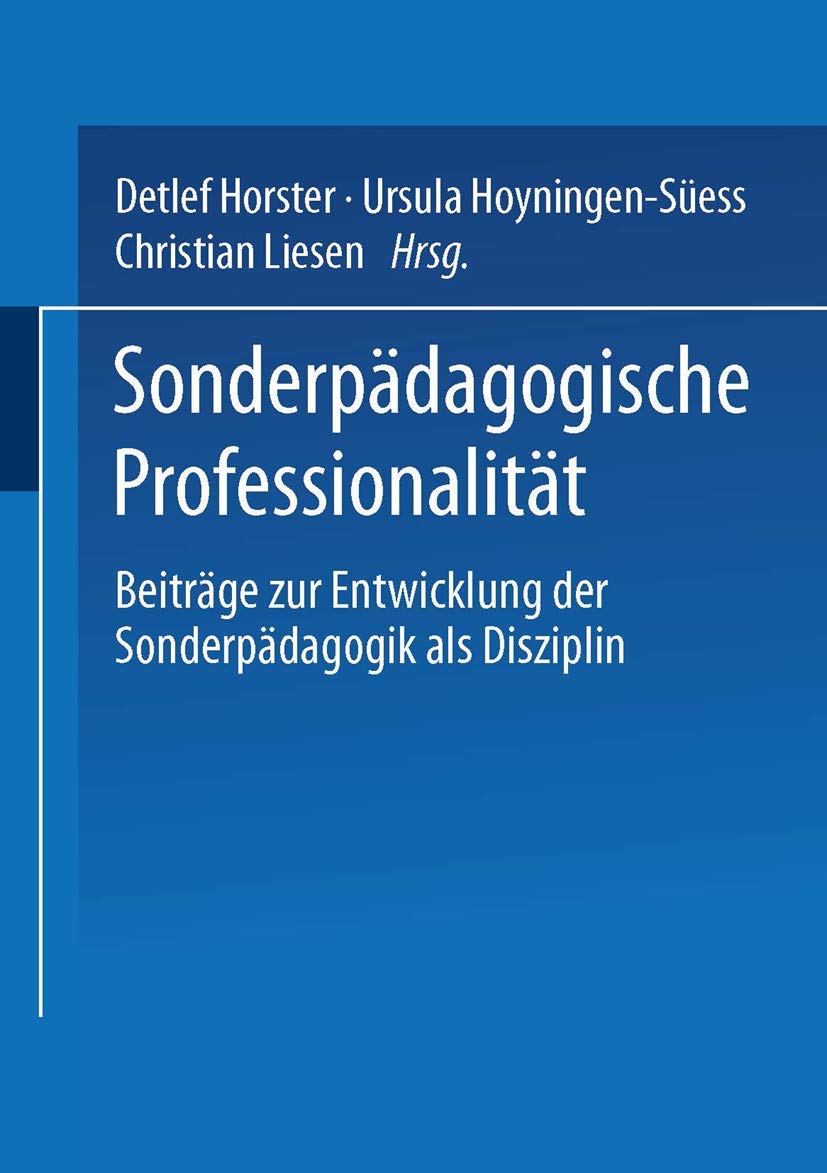 Sonderpädagogische Professionalität book