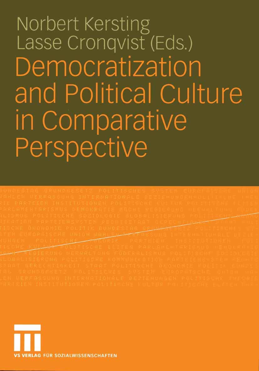 Democratization and Political Culture in Comparative Perspective: Festschrift for Dirk Berg-Schlosser Law