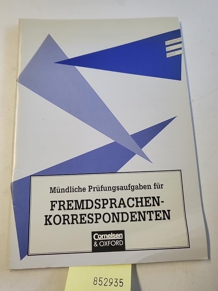 Mündliche Prüfungsaufgaben für Fremdsprachenkorrespondenten, Schülerbuch book