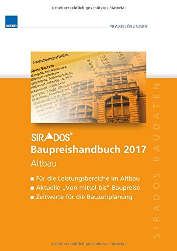 SIRADOS Baupreishandbuch 2017 Altbau Books