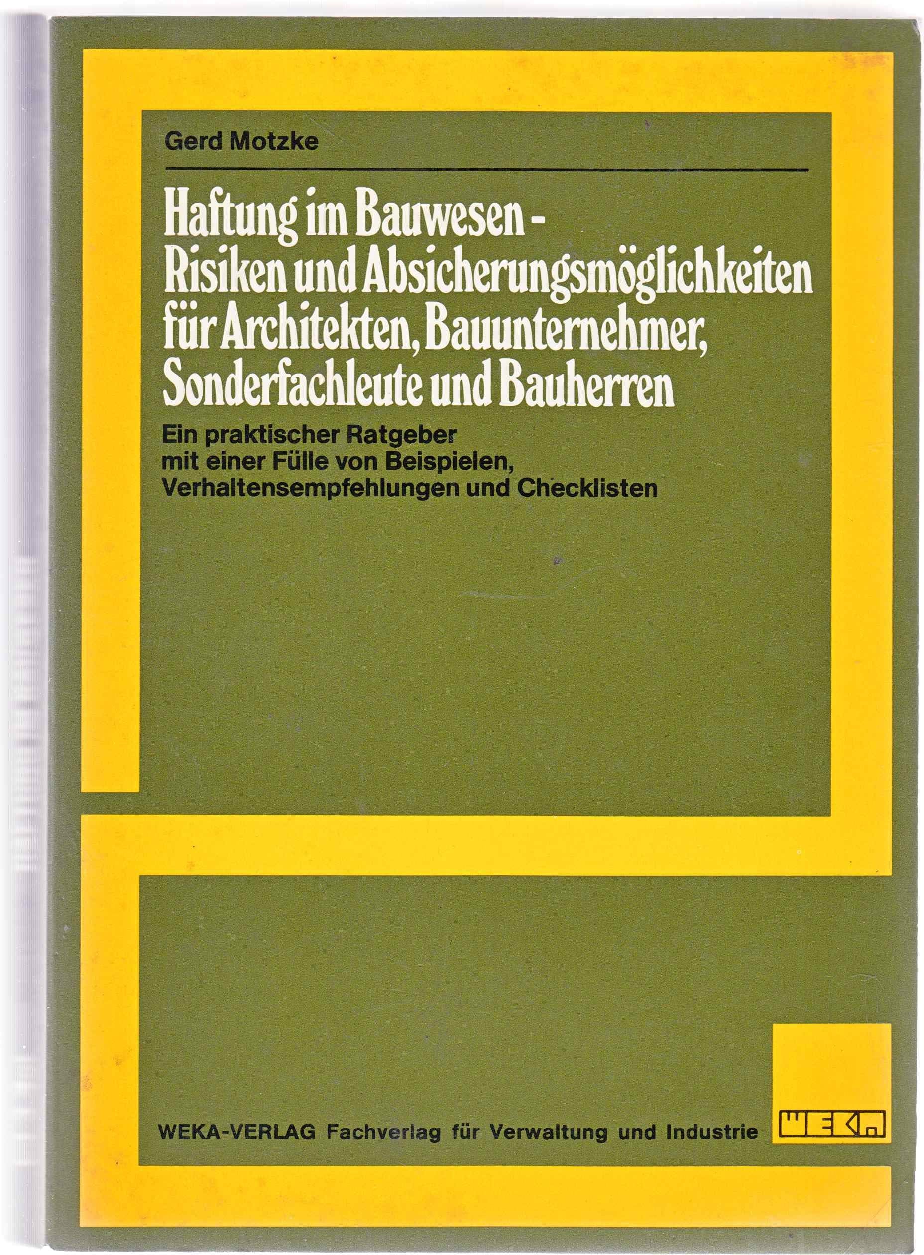 Haftung im Bauwesen Books