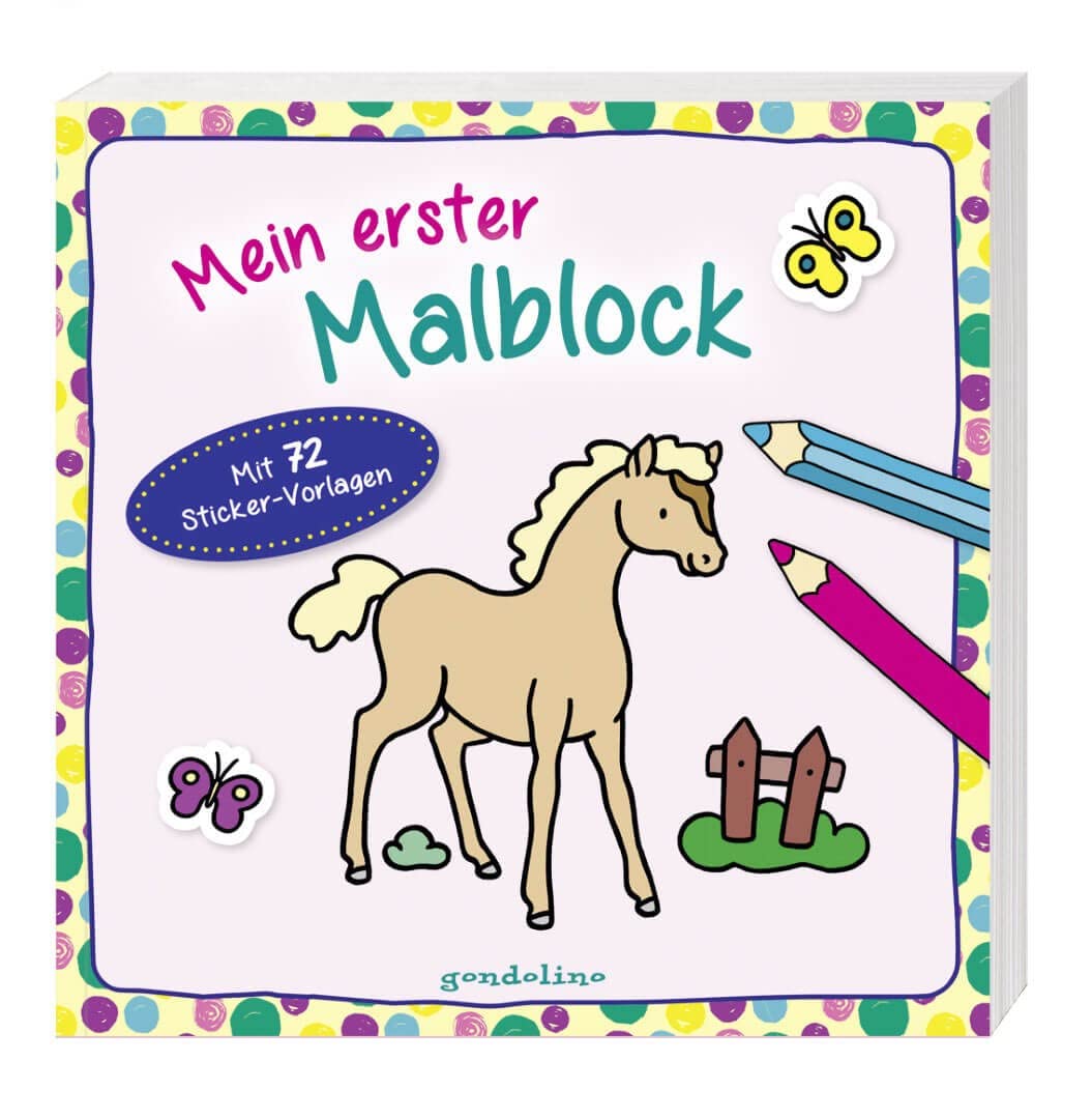 Mein erster Malblock (Fohlen): Mit 72 Sticker-Vorlagen - Ausmalblock für Kinder ab 2 Jahren Film, Art & Culture